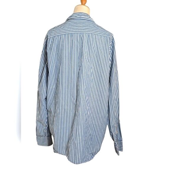 Old Navy Vintage Blue Striped Button Down Shirt - Picture 4 of 6